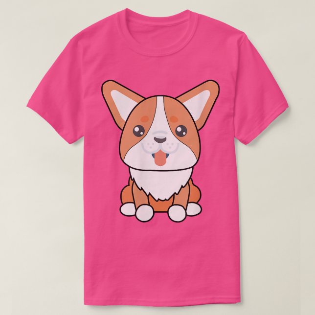 Cute Corgi Funny Corgi Hund Art T Shirt (Design framsida)
