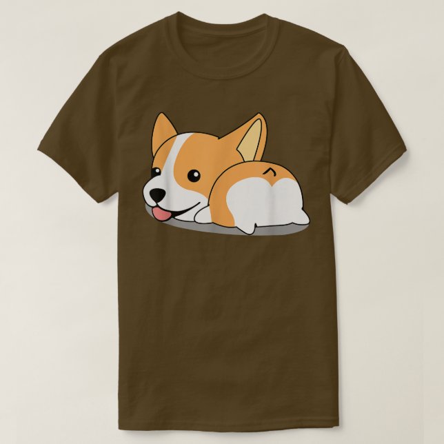 Cute Corgi Funny Corgi Hund Art T Shirt (Design framsida)