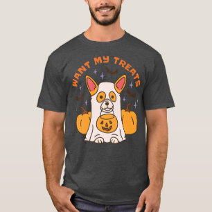 Cute Corgi Halloween Ghost Fladdermöss Girl Boy Ma T Shirt