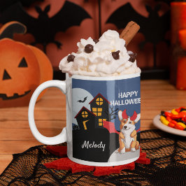 Cute Corgi Halloween Haunween House-Personlig Kaffemugg