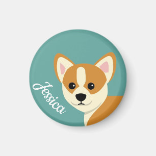 Cute Corgi Hund älskare Personlig Magnet