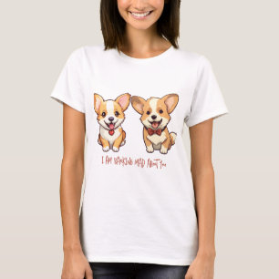 Cute Corgi Hund årsdag Valentine T Shirt