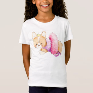 Cute Corgi Hund Ballerina Watercolor T Shirt