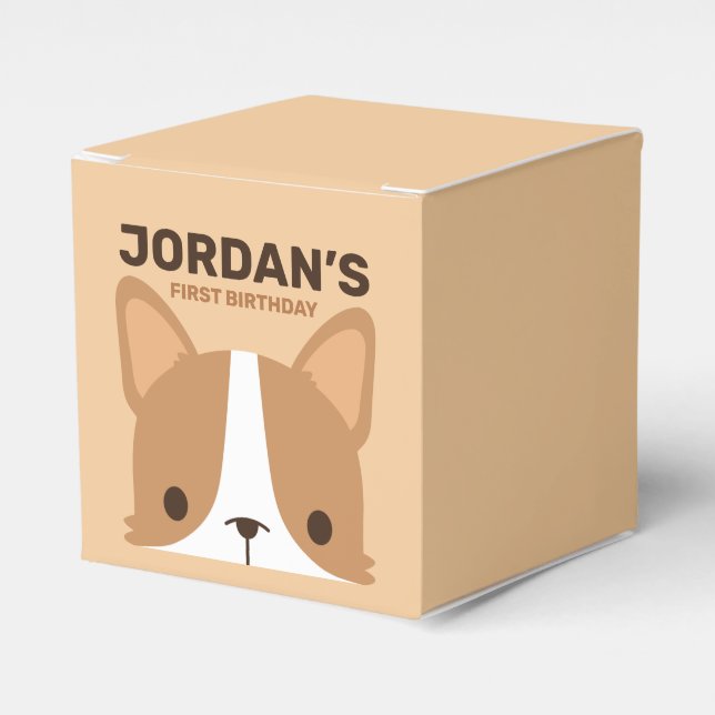 Cute Corgi Hund Birthday Presentaskar (Framsidan Sidan)