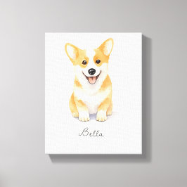 Cute Corgi Hund Canvastryck