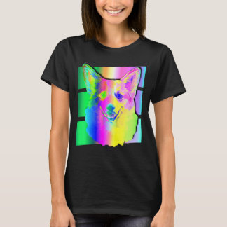 Cute Corgi Hund Colorful Art Animal T Shirt