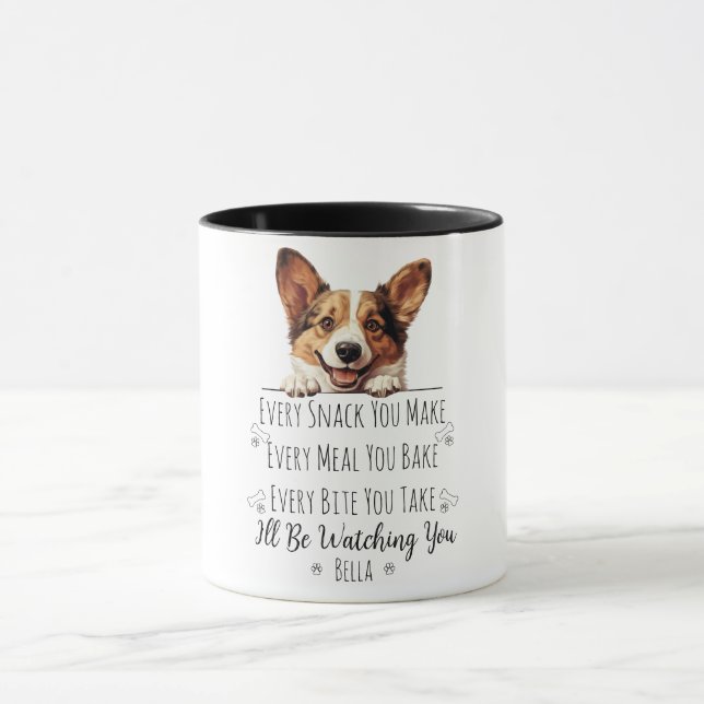 Cute Corgi Hund Funny Anpassningsbar Mugg (Center)