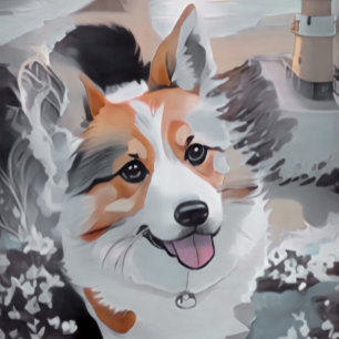 Cute Corgi-Hund i påsen Tygkasse