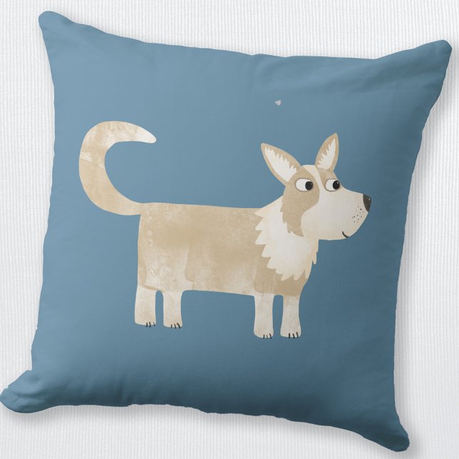 Cute Corgi Hund Kudde (Fun Corgi dog throw pillow)