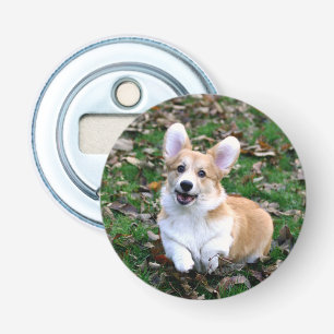 Cute Corgi Hund Leaping Flasköppnare