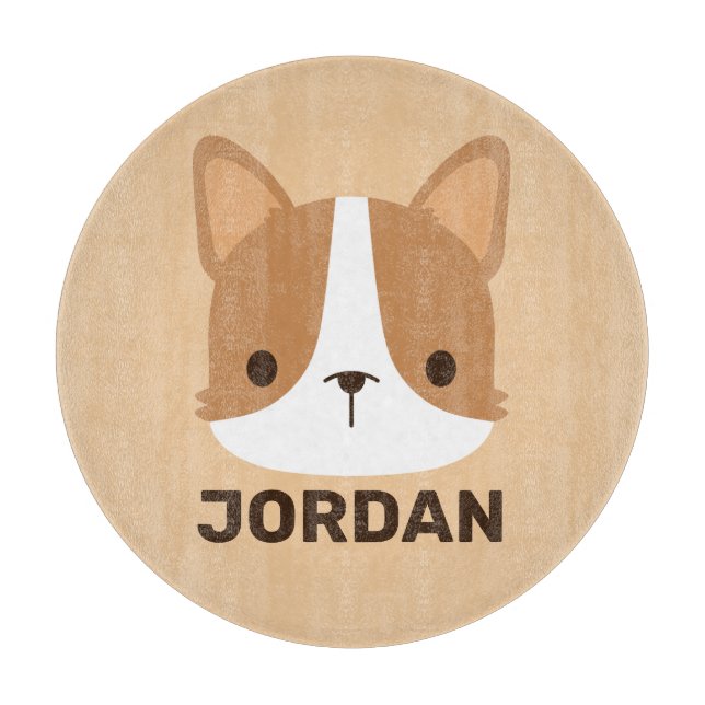 Cute Corgi Hund med Personlig Namn (Framsidan)