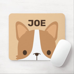Cute Corgi Hund med Personlig Namn Musmatta