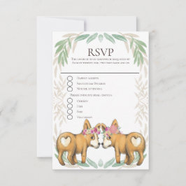 Cute Corgi Hund Two Brides Gay Bröllop OSA