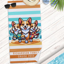 Cute Corgi Hundar, sommarfamiljevacering