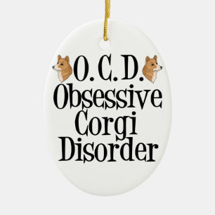 Cute Corgi Julgransprydnad Keramik