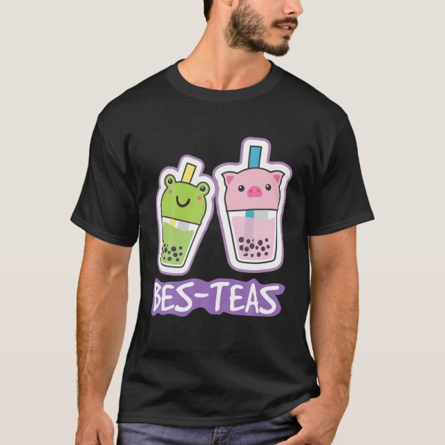 Cute Corgi Kärlek Bubble Tea Funny Bobas Hund Wels T Shirt (Framsida)