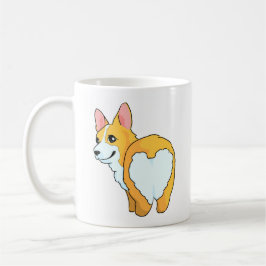 Cute Corgi Kärlek Butt Kaffemugg