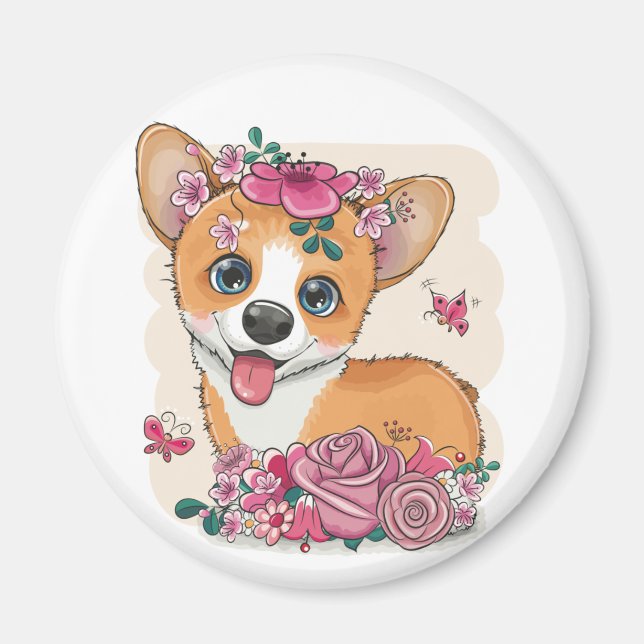 Cute Corgi Magnet (Framsidan)