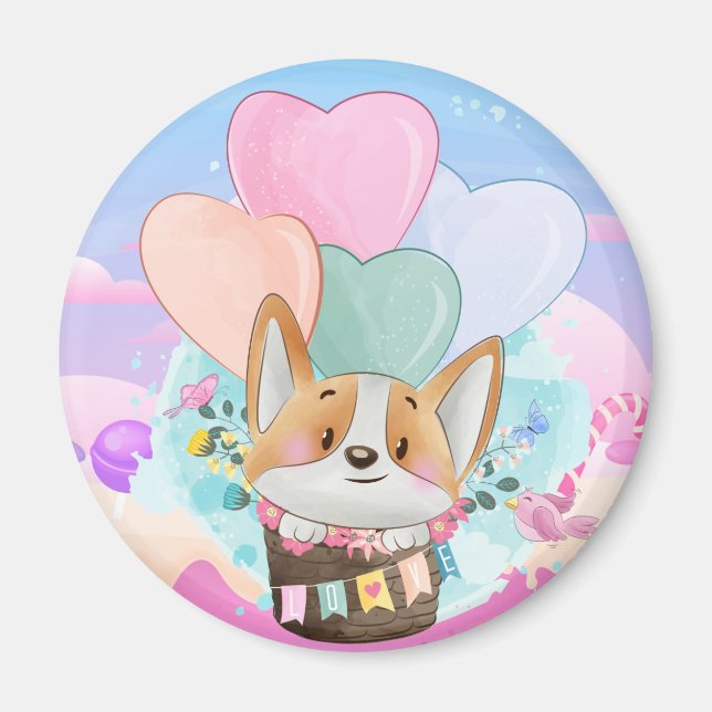 Cute Corgi Magnet (Framsidan)