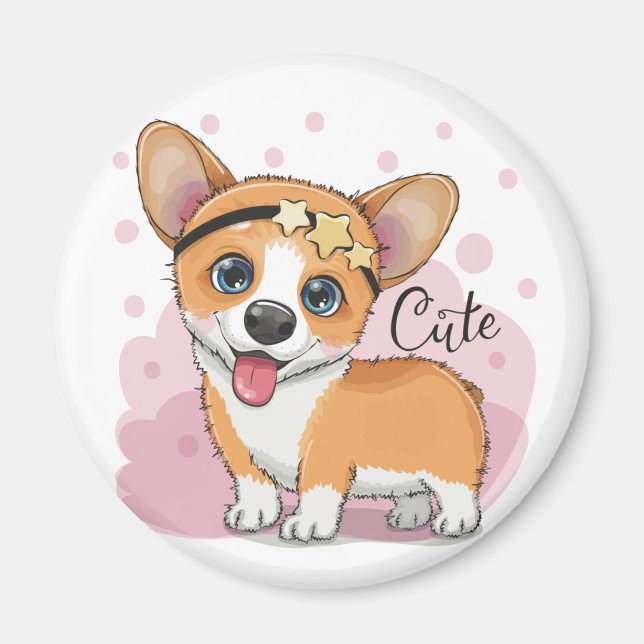 Cute Corgi Magnet (Framsidan)