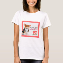 Cute Corgi min Hund är min Valentine T Shirt
