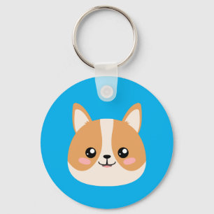 Cute Corgi Nyckelring