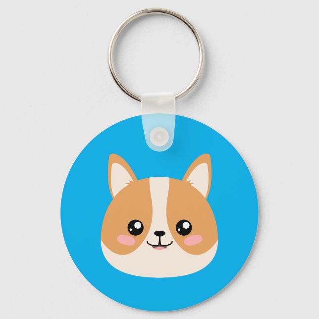 Cute Corgi Nyckelring (Framsida)