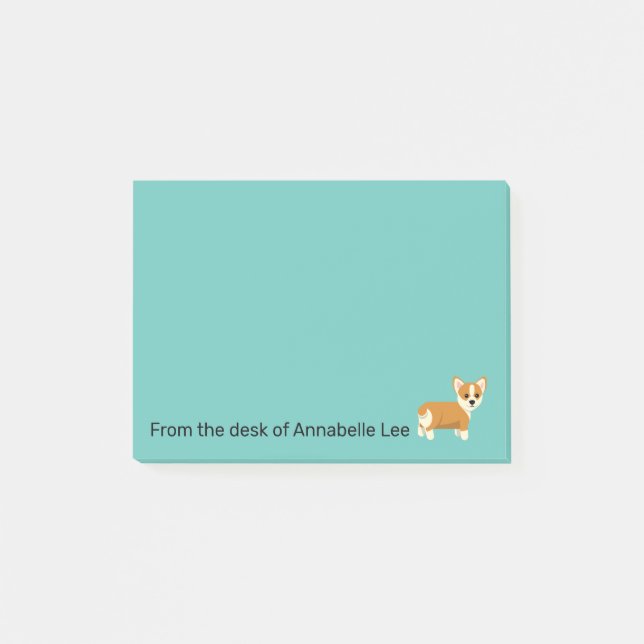 Cute Corgi personalize Post-it Block (Framsida)