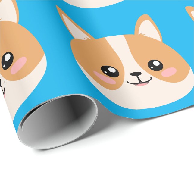 Cute Corgi Presentpapper (Rullad Hörn)