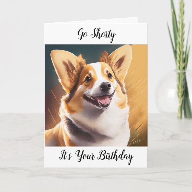 Cute Corgi Pun Birthday Kort (Framsida)