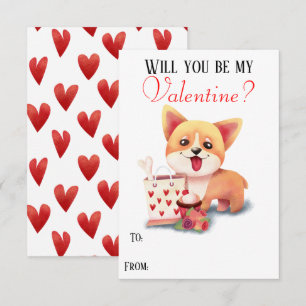 Cute Corgi Puppy är mitt Valentine-kort för Valent Inbjudningar