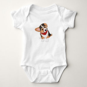 Cute corgi puppy baby bodydress t shirt