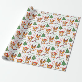 Cute Corgi Puppy Christmas Tree Holidays Presentpapper