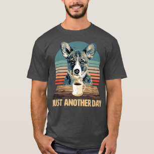Cute Corgi Puppy Drinks Coffee-957 T Shirt