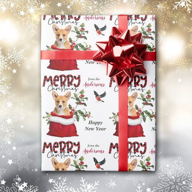 Cute Corgi Puppy Hund julklapp Presentpapper (Skapare uppladdad)