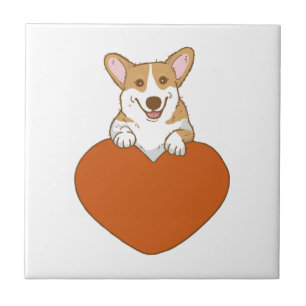 Cute Corgi Puppy Hund Kakelplatta