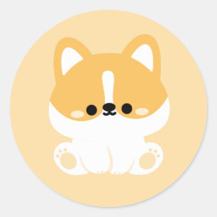 Cute Corgi Runt Klistermärke