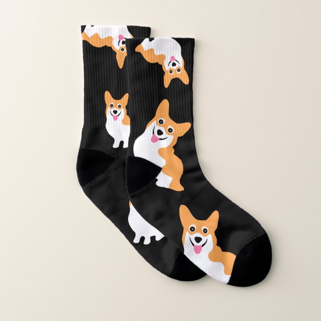 Cute Corgi Socks Strumpor (Par)