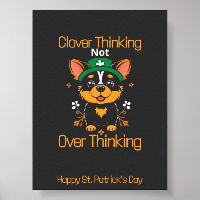 Cute Corgi St. Patrick-Day Poster (Framsidan)