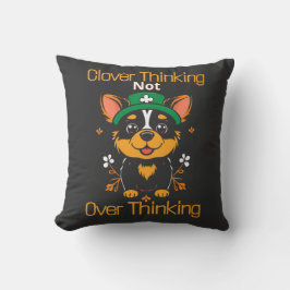 Cute Corgi St. Patrick's Day Pillow-Personlig Kudde
