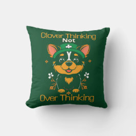 Cute Corgi St. Patrick's Day Pillow-Personlig Kudde
