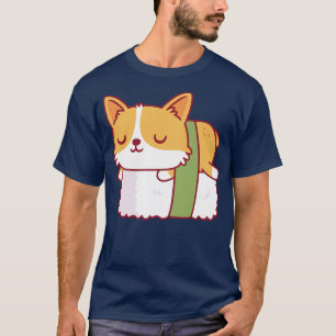 Cute Corgi Sushi Doodle T Shirt
