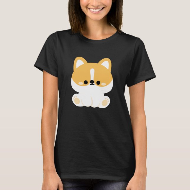 Cute Corgi T Shirt (Framsida)