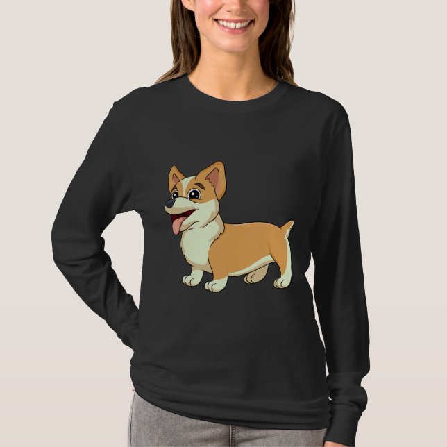 Cute Corgi T Shirt (Framsida)