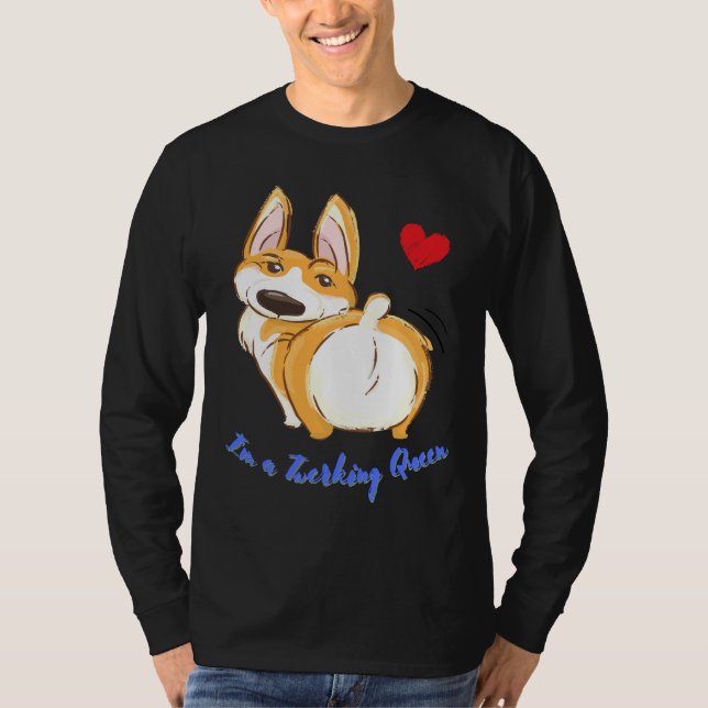 Cute Corgi Twerking Queen Best Twerk 917 T Shirt (Framsida)