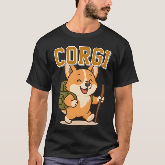 Cute Corgi Unisex Man Woman Clothes adful T Shirt (Framsida)