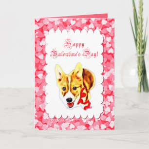 Cute Corgi Valentindagen Helgkort