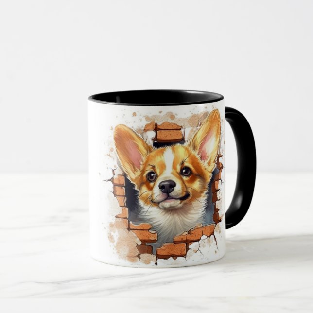 Cute Corgi valp Mugg (Framsida höger)