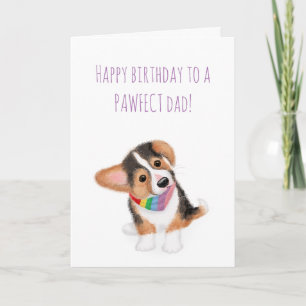 Cute Corgi-valpingyfödelsebevis från hund Kort
