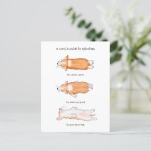 Cute corgi-valsguide till spottkort vykort
